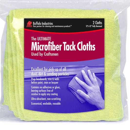 Buffalo Microfiber Tack Cloth, 2-Pack