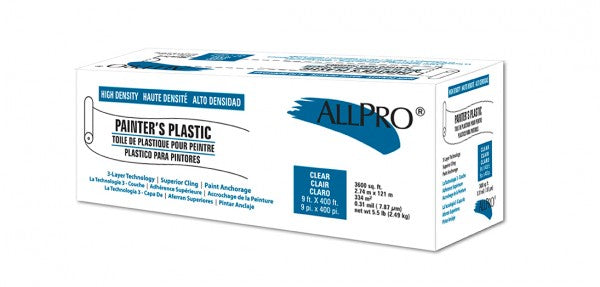 AllPro 9' X 400' .31 Mil Painter's Sheet Plastic